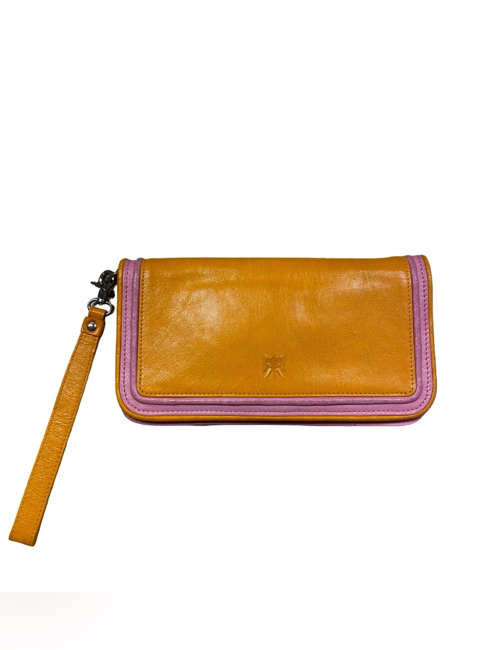 Vintage Leather Wristlet Clutch